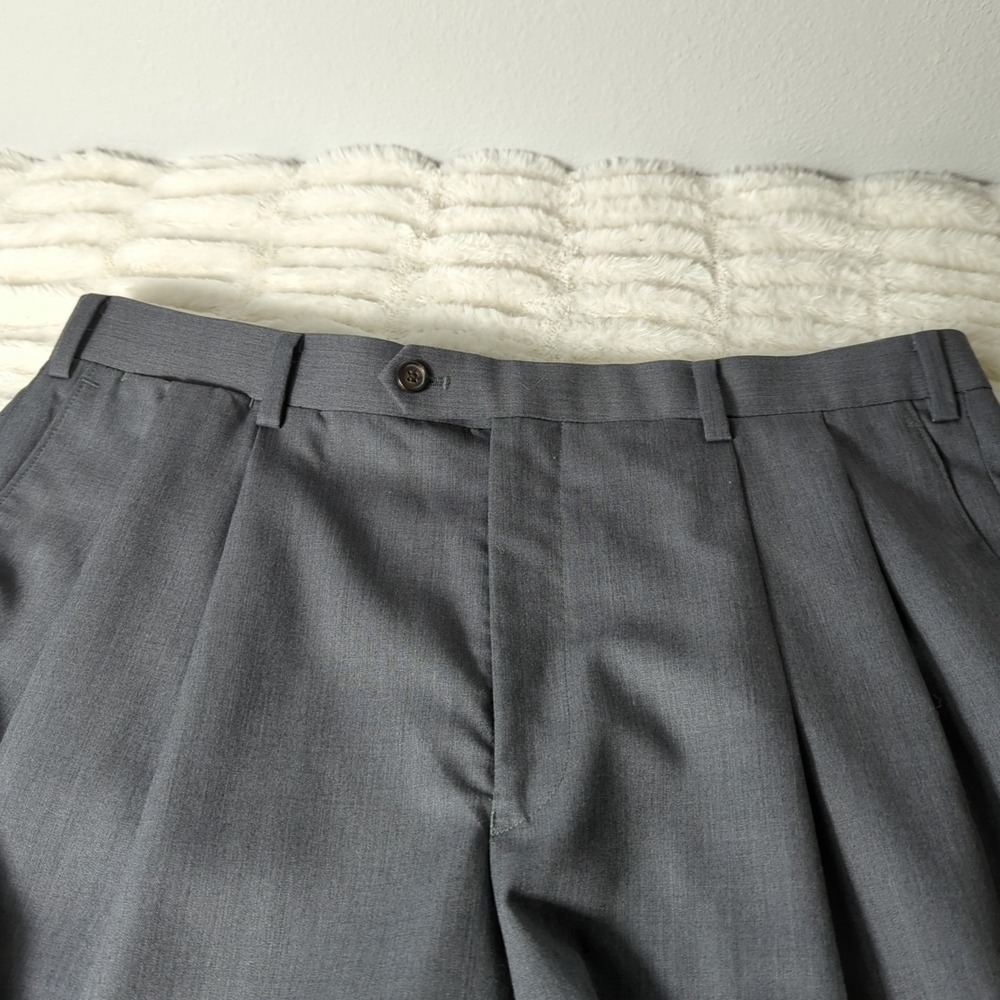 NWT Ralph Lauren Mens 41 X 35 Charcole Gray Front‎ Pleat Wool Dress Slacks 564